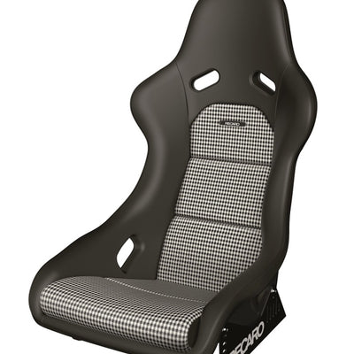 Recaro Classic Pole Position ABE Seat - Black Leather/Pepita Fabric