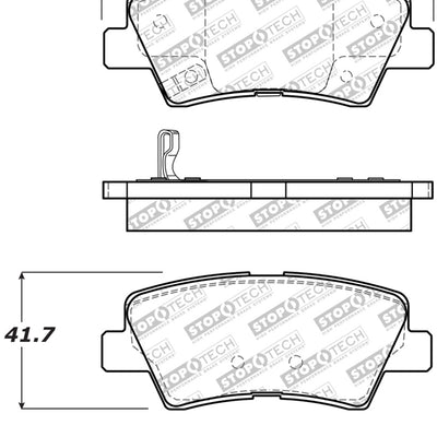 StopTech 09-15 Hyundai Sonata Street Select Rear Brake Pads