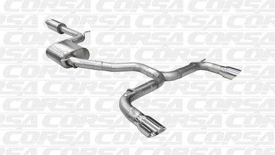Corsa 2014-2016 Volkswagen GTI Mk7 Polished Sport 3.0in Cat-Back Dual Rear Exit