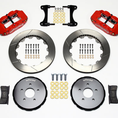 Wilwood Narrow Superlite 6R Front Hat Kit 13.06in Red Nissan 370Z/Fiti G37