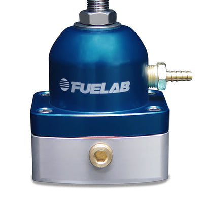 Fuelab 545 TBI Adjustable Mini FPR In-Line 10-25 PSI (1) -6AN In (1) -6AN Return - Blue