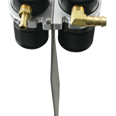 Moroso 05-11 Lotus Elise/Exige Air/Oil Separator Catch Can - Small Body - Billet Aluminum - Black