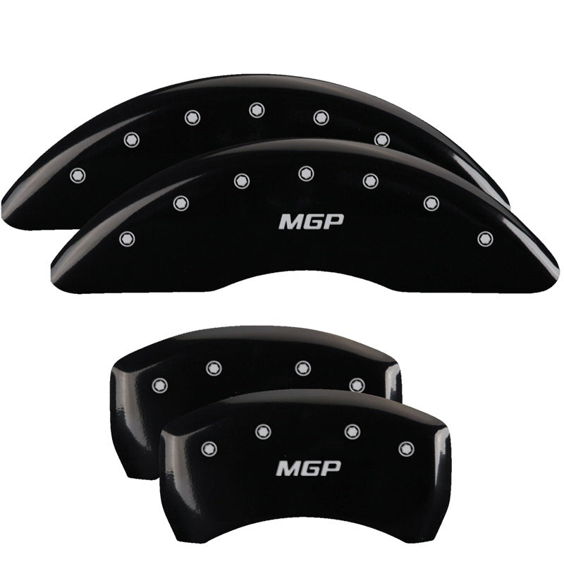 MGP 4 Caliper Covers Engraved Front & Rear MGP Black Finish Silver Char 2014 Mercedes-Benz SL550