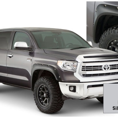 Bushwacker 16-18 Toyota Tundra Fleetside Pocket Style Flares 4pc 66.7/78.7/97.6in Bed - Silver Sky