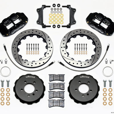 Wilwood Narrow Superlite 6R Front Hat Kit 12.88in Drilled 06-12 Volkswagen GTI w/ Lines