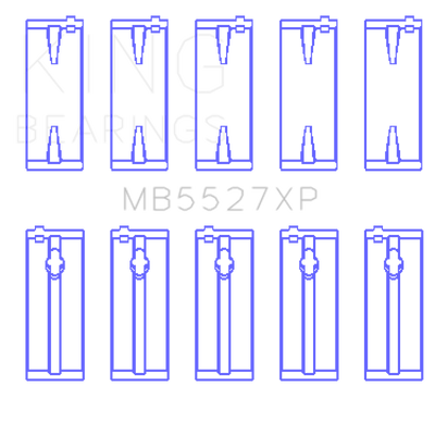 King Engine Bearings Toyota 4AGE/4AGZE 16V 1.6L (Size STDX) Performance Main Bearing Set