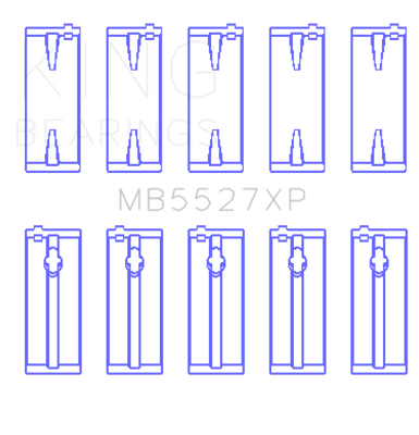 King Engine Bearings Toyota 4AGE/4AGZE 16V 1.6L (Size 0.25 Oversized) Performance Main Bearing Set