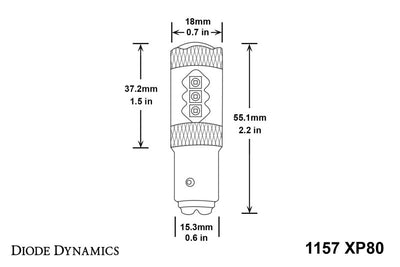 Diode Dynamics 1157 LED Bulb XP80 LED - Amber Four