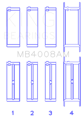 King Engine Bearings Nissan VG20E/VG20DET V6 (Size 0.5) Main Bearing Set