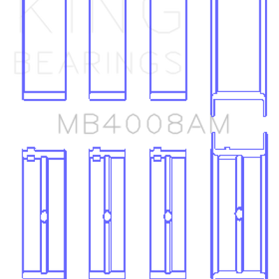 King Engine Bearings Nissan VG20E/VG20DET V6 (Size 0.25) Main Bearing Set