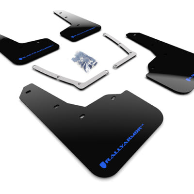 Rally Armor 16-21 Honda Civic Si Black UR Mud Flap w/Blue Logo