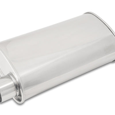 Vibrant StreetPower Oval Muffler 5in x 9in x 15in - 2.5in inlet/outlet (Offset-Offset Same Side)