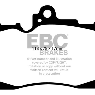 EBC 07-08 Lexus GS350 3.5 RWD Greenstuff Front Brake Pads