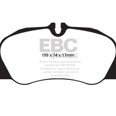 EBC 09-12 Porsche 911 (997) (Cast Iron Rotor only) 3.6 Carrera 2 Redstuff Front Brake Pads