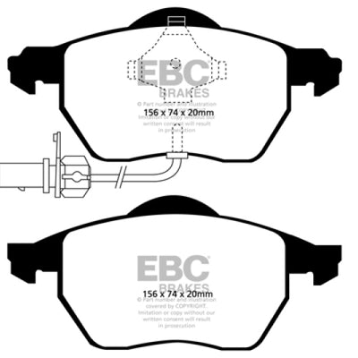EBC 02-08 Volkswagen Passat 1.8 Turbo Greenstuff Front Brake Pads