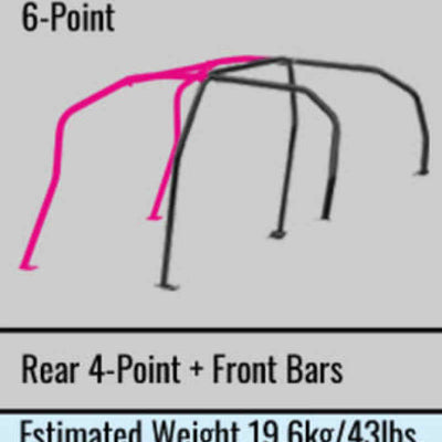 Cusco Chromoly Roll Cage 6 Point 2 Passenger Escape Dash 2015 Subaru WRX / STI (S/O / No Cancel)