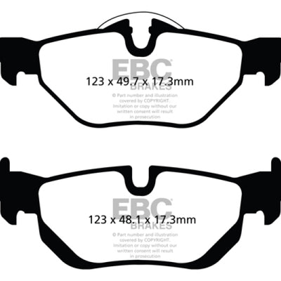 EBC 13+ BMW X1 2.0 Turbo (28i) Yellowstuff Rear Brake Pads