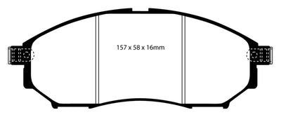 EBC 05-08 Infiniti G35 3.5 2WD Bluestuff Front Brake Pads