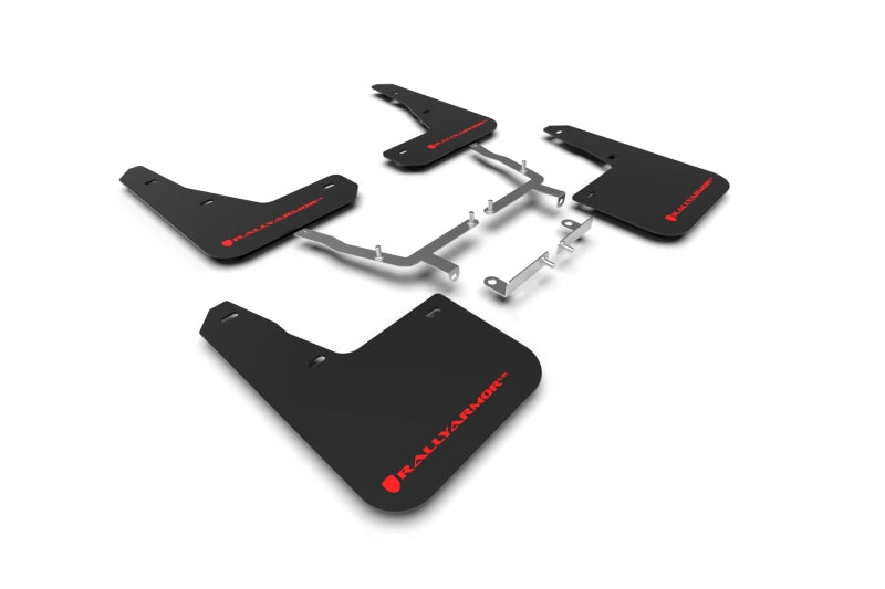 Rally Armor 19-25 Ford Focus ST MK4 Black UR Mud Flap w/Red Logo