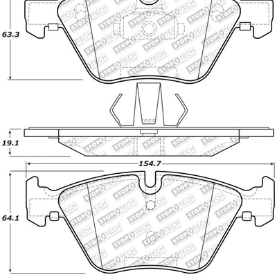 StopTech 06-16 BMW 325i Street Select Brake Pads - Front