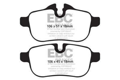 EBC 09+ BMW Z4 3.0 (E89) Redstuff Rear Brake Pads