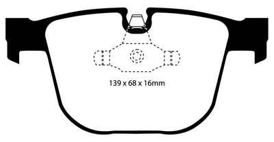 EBC 08-10 BMW M3 4.0 (E90) Bluestuff Rear Brake Pads