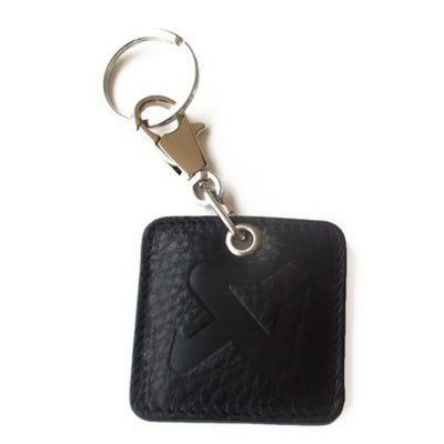 Akrapovic Square Leather Keychain - black