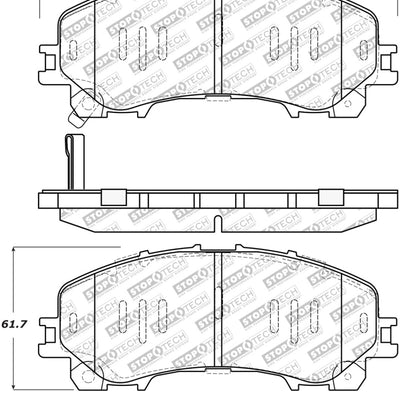 StopTech Street Select 14-17 Infiniti Q50 Front Brake Pads