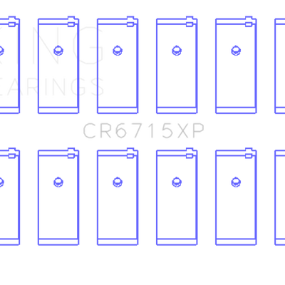 King Nissan TB42/TB45/TB48 L6 4.2L/4.5L/4.8L (Size STDX) Tri-Metal Perf Rod Bearing Set