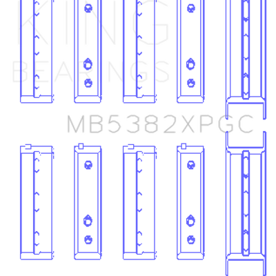 King Subaru EJ20/EJ22/EJ25 Including Turbo pMaxKote Performance Main Bearing Set - Size STDX