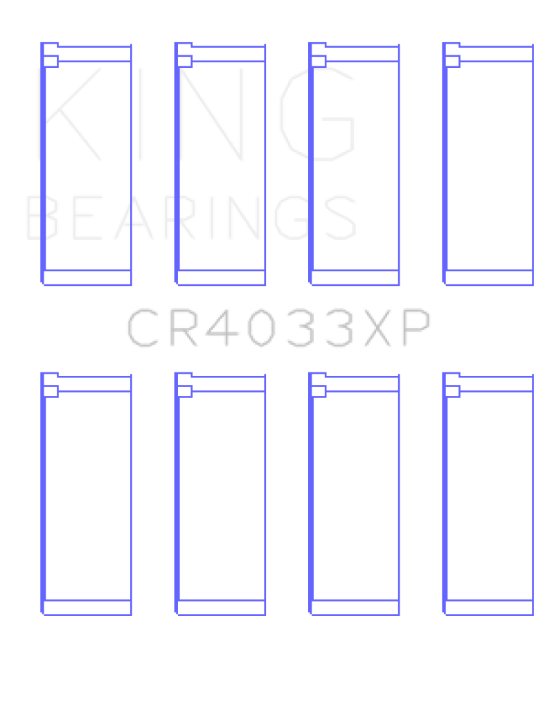 King Engine Bearings Honda F20C/F22C / 97-01 H22A4 (Size .025) Rod Bearing Set