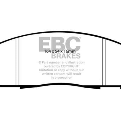 EBC 05+ Nissan Frontier 2.5 2WD Yellowstuff Front Brake Pads