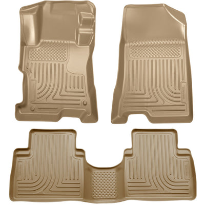 Husky Liners 08-12 Honda Accord (4DR) WeatherBeater Combo Tan Floor Liners (One Piece for 2nd Row)