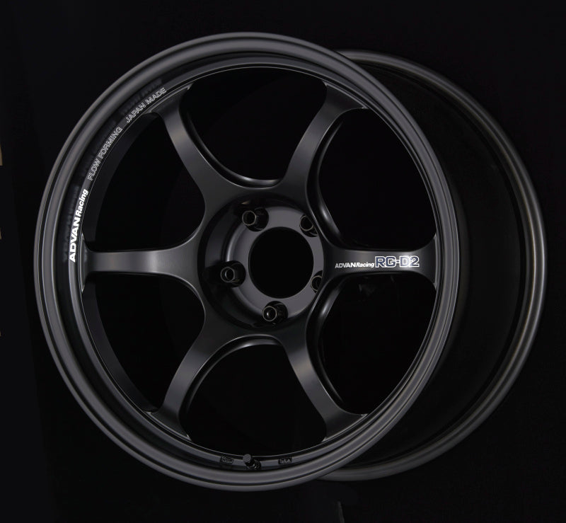 Advan RG-D2 18x10.5 +15 5x114.3 Semi Gloss Black Wheel