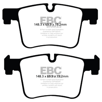 EBC 11+ BMW X3 2.0 Turbo (F25) Redstuff Front Brake Pads