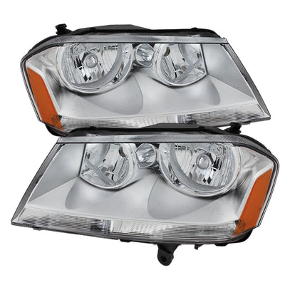 xTune Dodge Avenger 08-14 Crystal Headlights Chrome HD-JH-DA08-AM-C