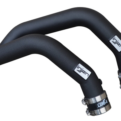 Injen 15-16 BMW M3(F80)/M4 (F82/83) 3.0L L6 Twin Turbo 2PC Aluminum Int. Charge Pipe - Wrinkle Black