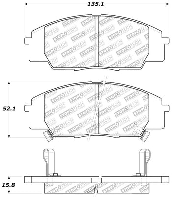 StopTech Performance 00-09 S2000/06+ Civic Si/02-06 RSX-S (non base) Front Brake Pads