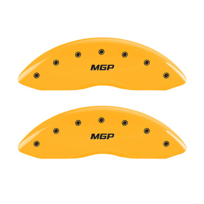 MGP 4 Caliper Covers Engraved Front & Rear MGP Yellow Finish Black Characters 2015 BMW I8