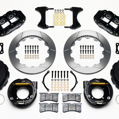 Wilwood Narrow Superlite 4R Rear P-Brk Kit 12.88in Chevy 12 Bolt-Spec 3.15in Bearing