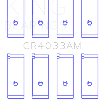 King Acura SOHC 16 Valve / Honda SOHC 16 Valve/DOHC 16 Valve (Size +0.5) Rod Bearing Set