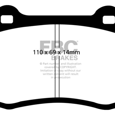 EBC 96-00 Lotus Esprit Turbo 2.0 Turbo GT3 Redstuff Front Brake Pads