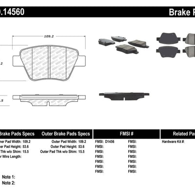 StopTech Performance Volkswagen Rear Brake Pads