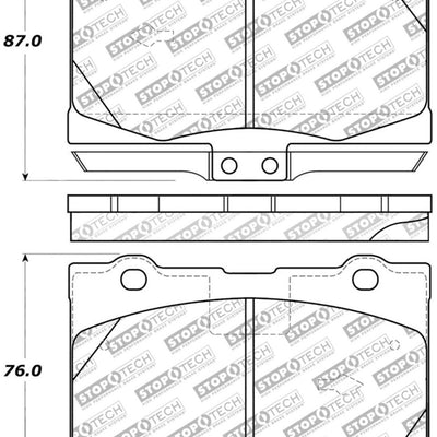 StopTech 05-12 Acura RL Street Select Front Brake Pads