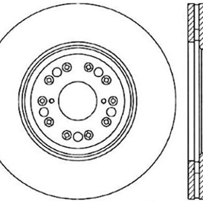 StopTech Sport Slotted (CRYO) 95-00 Lexus LS Front Right Rotor