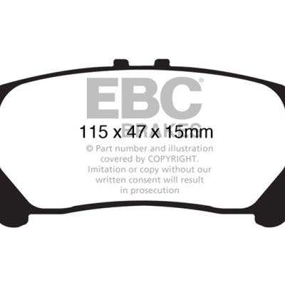 EBC 13+ Lexus GS350 3.5 RWD Redstuff Rear Brake Pads