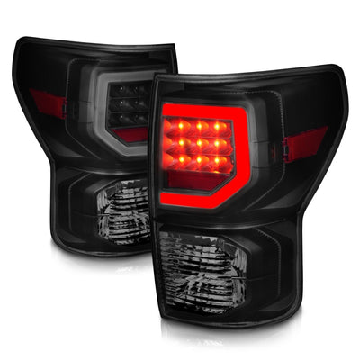 ANZO 07-11 Toyota Tundra Full LED Taillights Black Housing Smoke Lens G2 (w/C light Bars)