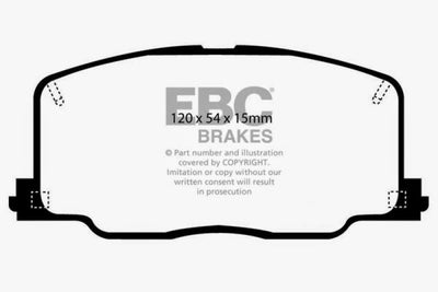 EBC 90-91 Lexus ES250 2.5 Yellowstuff Front Brake Pads