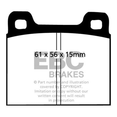 EBC 64-69 Porsche 911 2.0 (M Caliper) (Solid front rotor) Yellowstuff Front Brake Pads