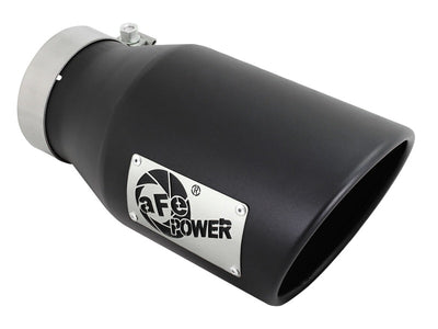 aFe Diesel Exhaust Tip Bolt On Black 4in Inlet x 6in Outlet x 12in